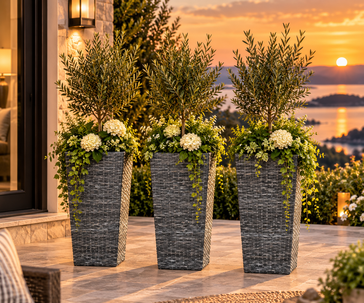 Taper Planters Set of 3 for Outdoor Plants