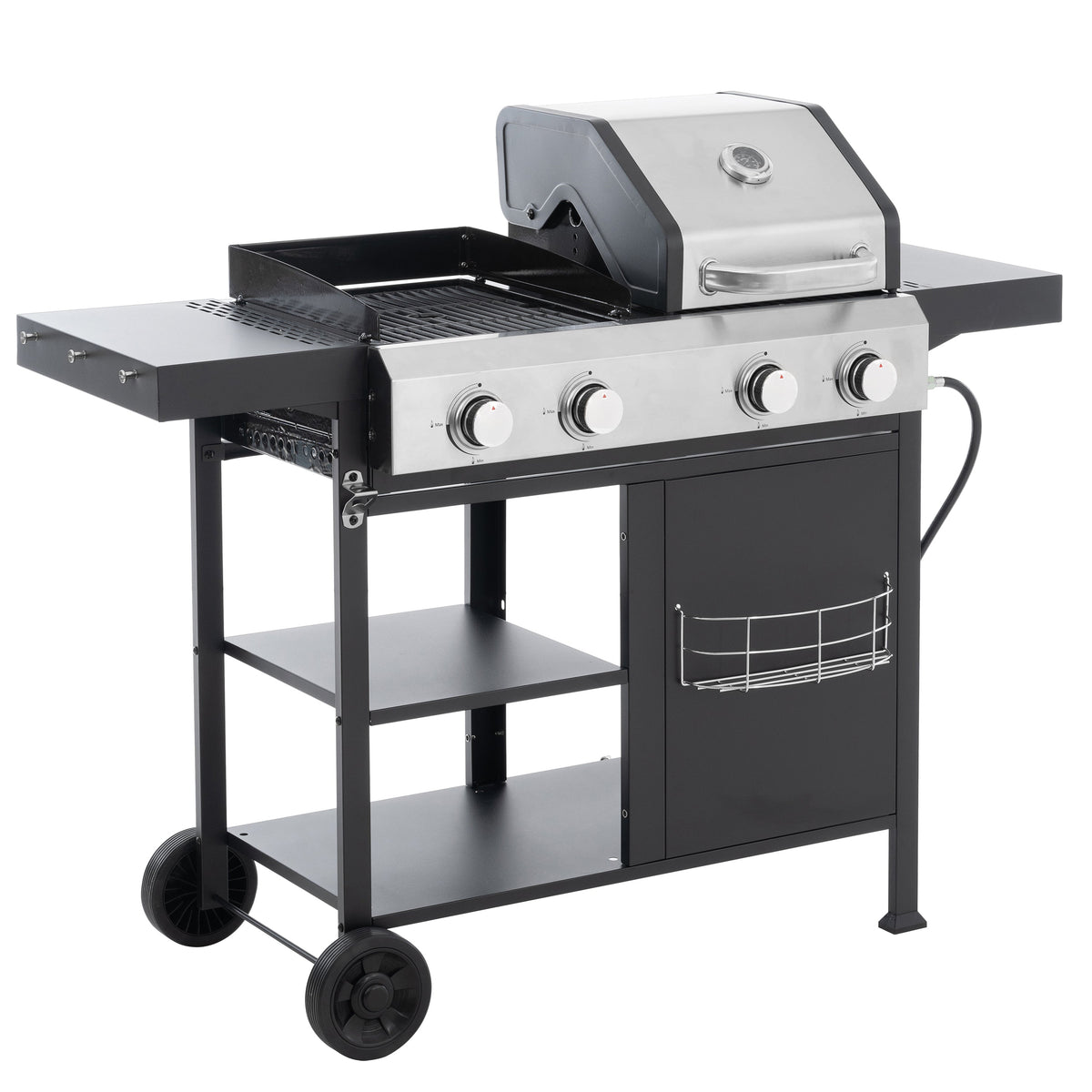 2+2 Gas Grill & Griddle Combo with Pizza Pan