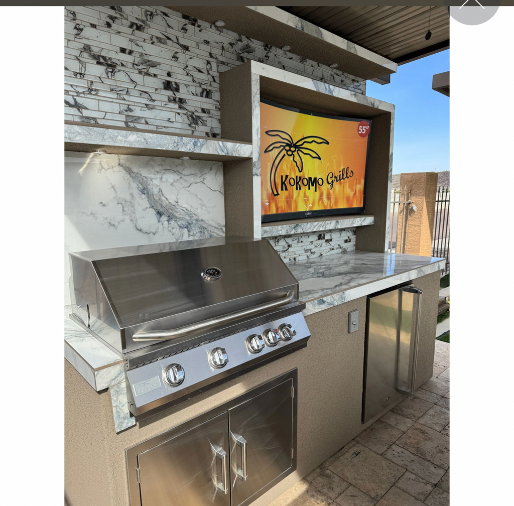 KoKoMo Baja Outdoor Kitchen with 12×12 Patio Cover