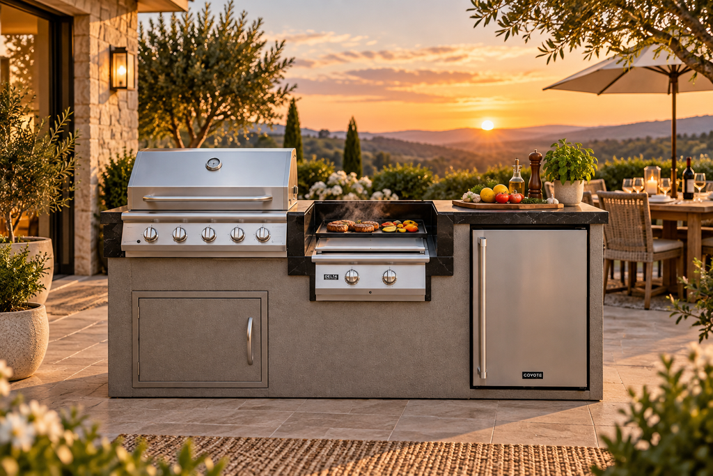 KoKoMo Outdoor Kitchen with Grill & Refrigerator