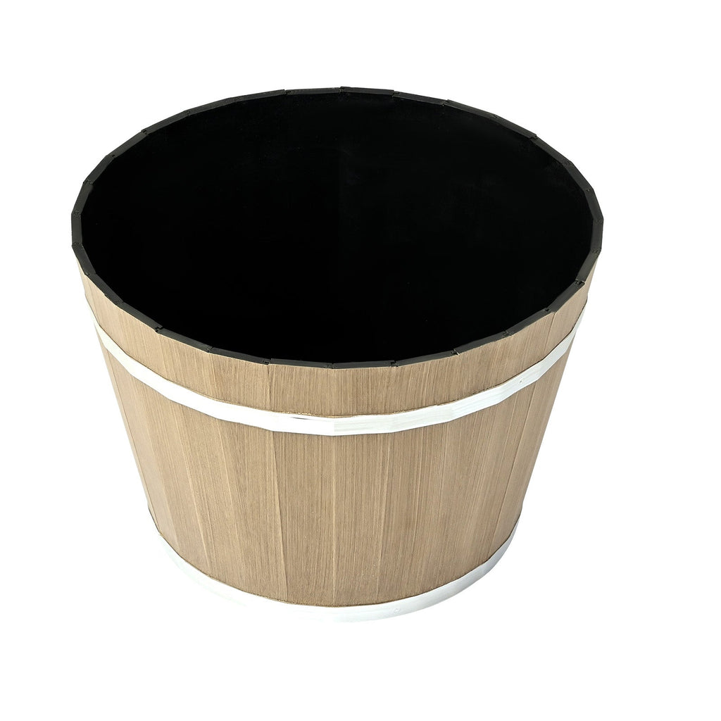 Rustic Whiskey Barrel Planter