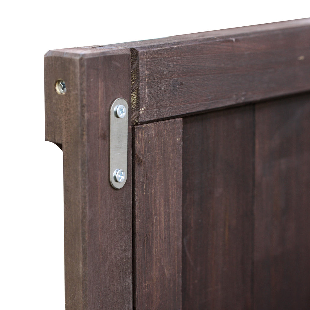 Outdoor Kitchen Island, Rolling Bar Cart & Storage Cabinet-Brown