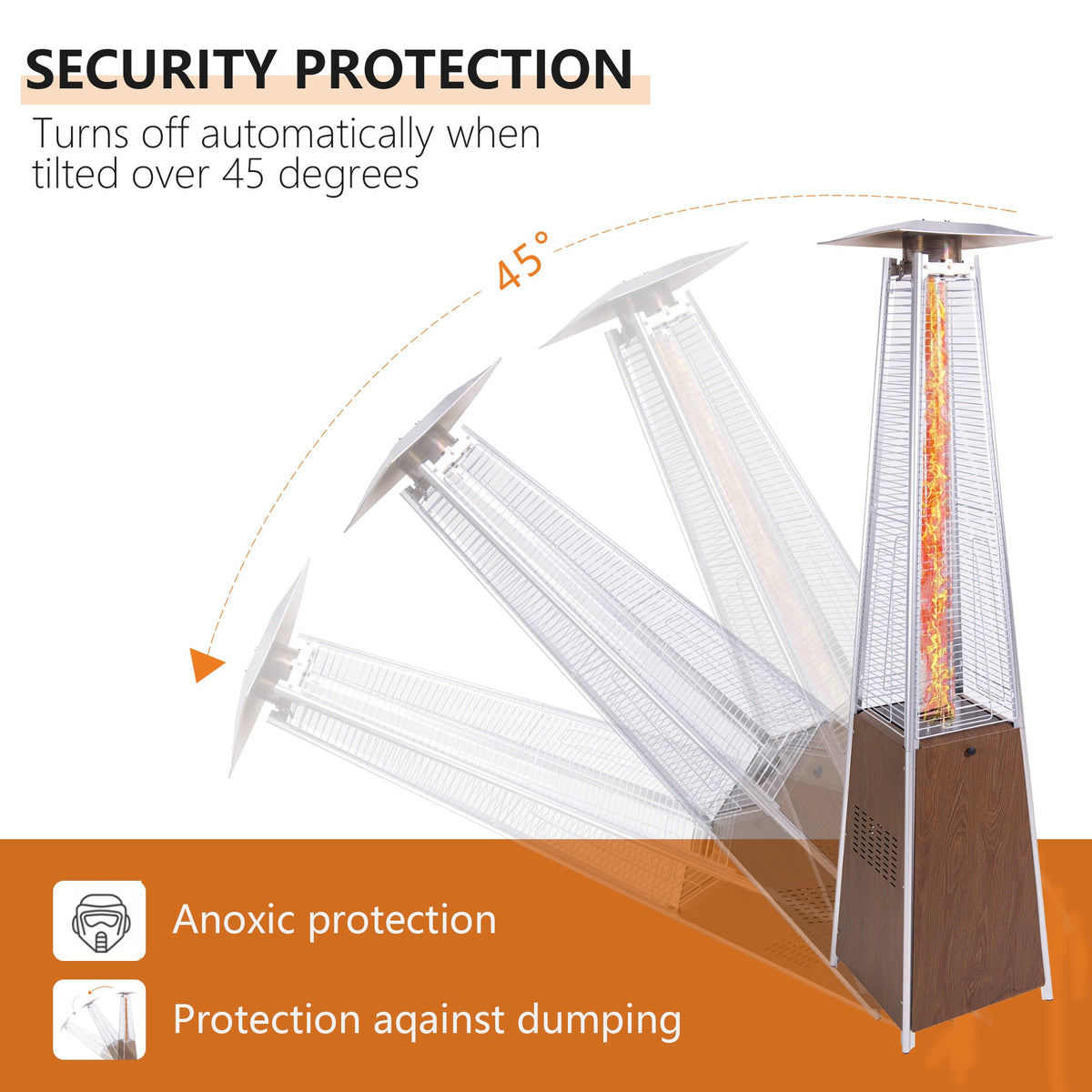 48,000 BTU Pyramid Patio Heater