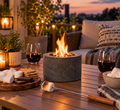 Classic Cylinder Tabletop Concrete Fire Pit