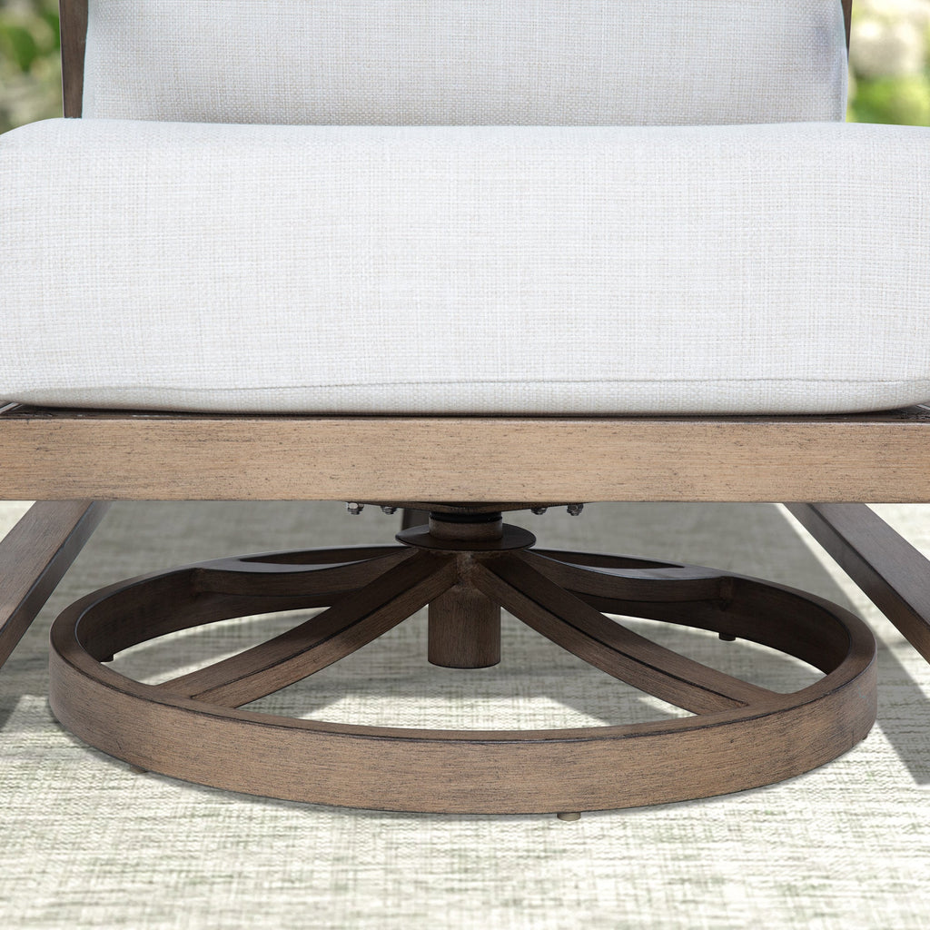 Hamarto 5-Piece Aluminum Outdoor Bistro Set with Ottoman