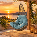 Peakhome Furnishings Outdoor Patio Wicker Swing Chair Without Stand