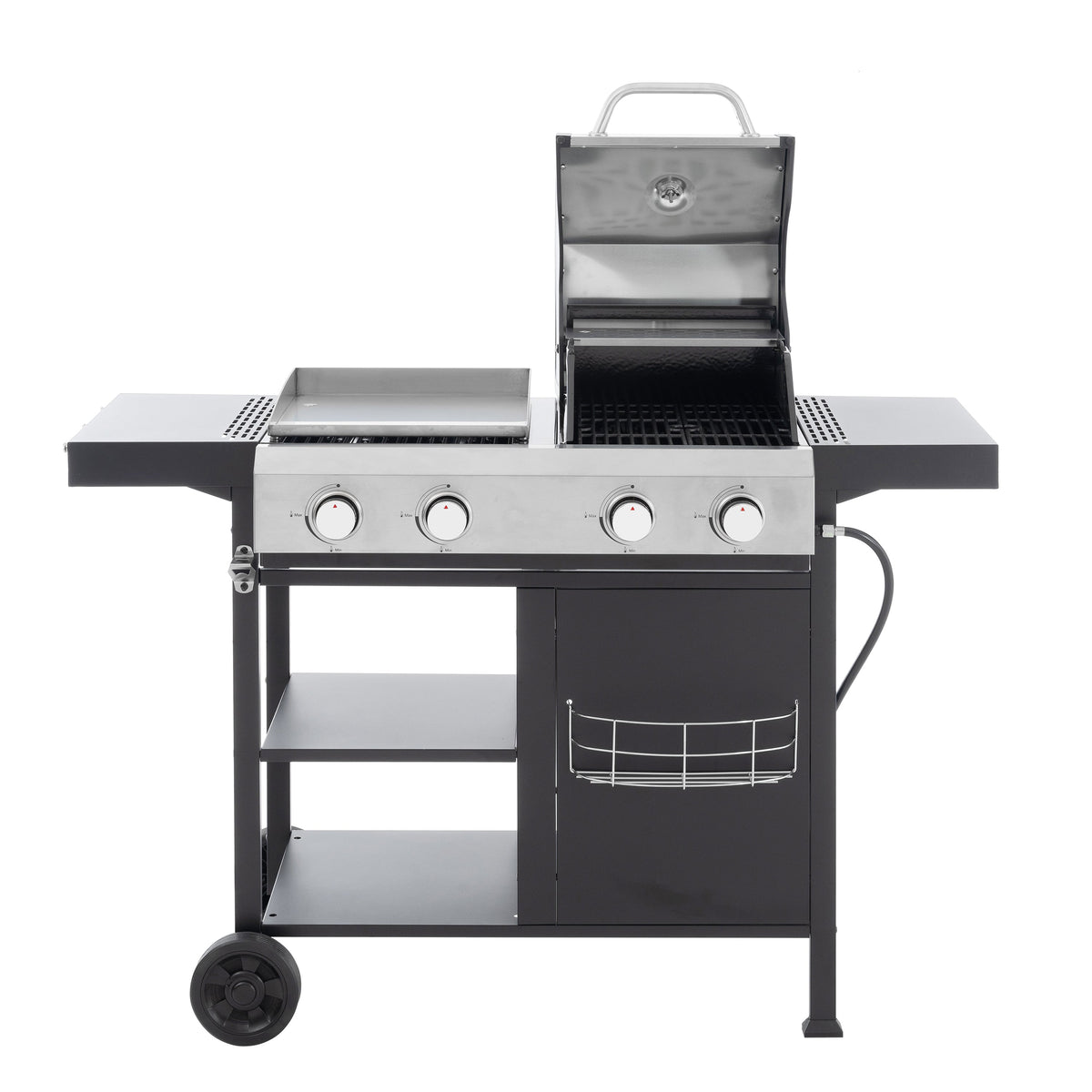 2+2 Gas Grill & Griddle Combo with Pizza Pan