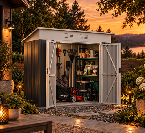 6x4 Ft Garden Shed for Patio and Outdoor Storage