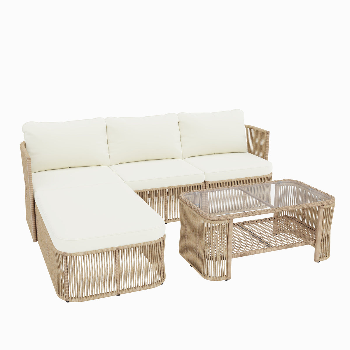 Modular PE Wicker Outdoor Sectional