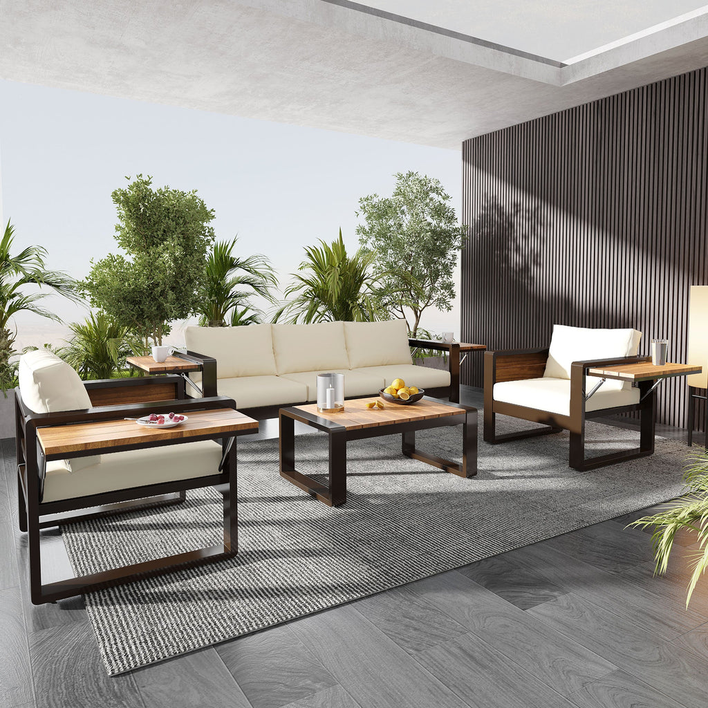 4-Piece Aluminum Outdoor Conversation Set