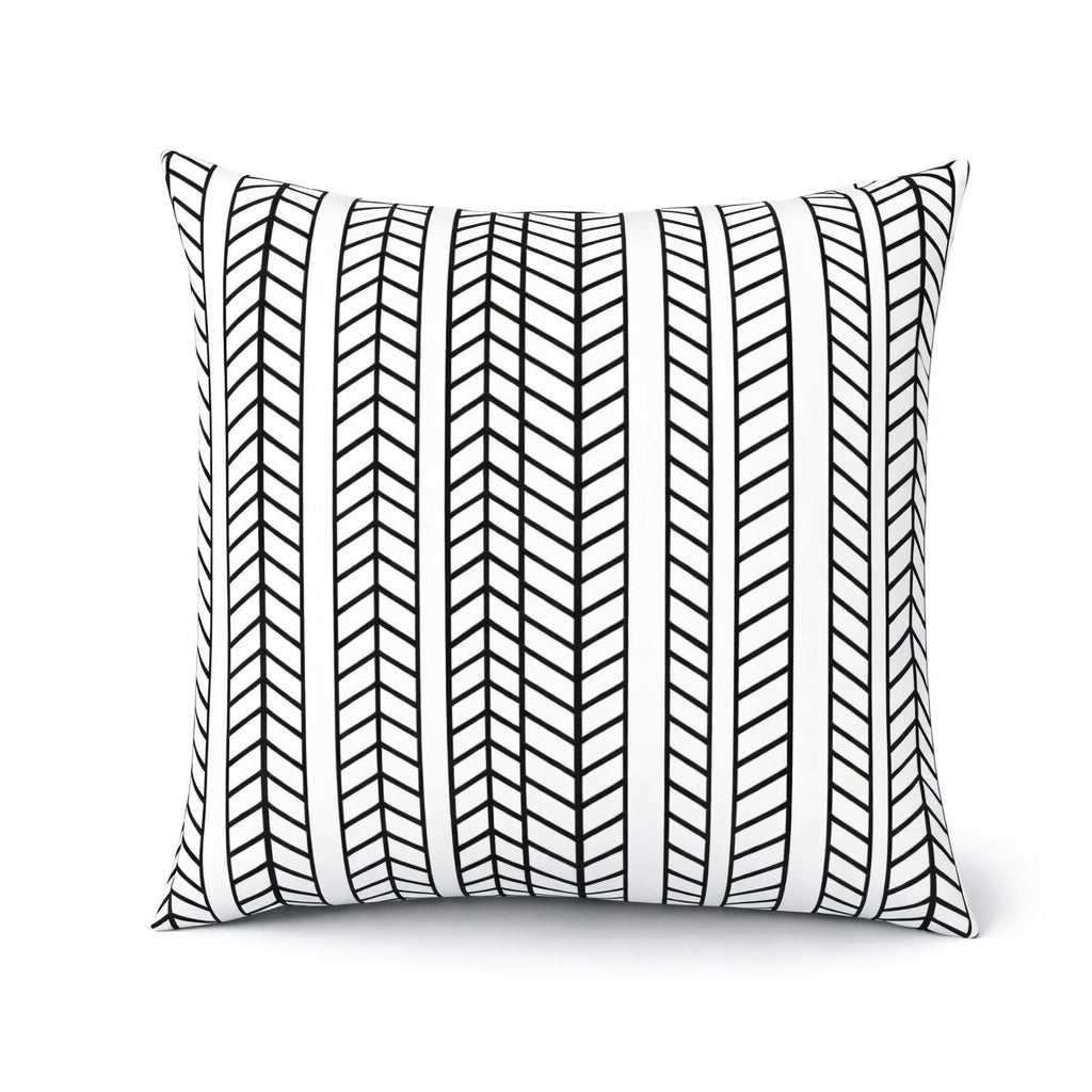 Neutral Striped Outdoor Throw Pillows – Set of 2, 18"