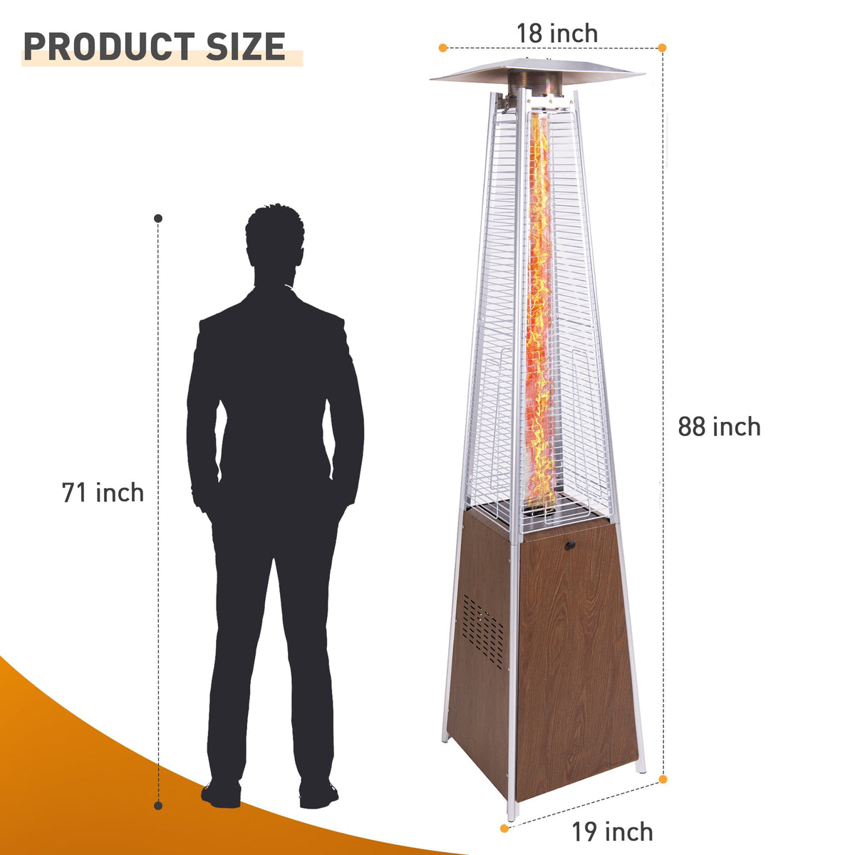 48,000 BTU Pyramid Patio Heater