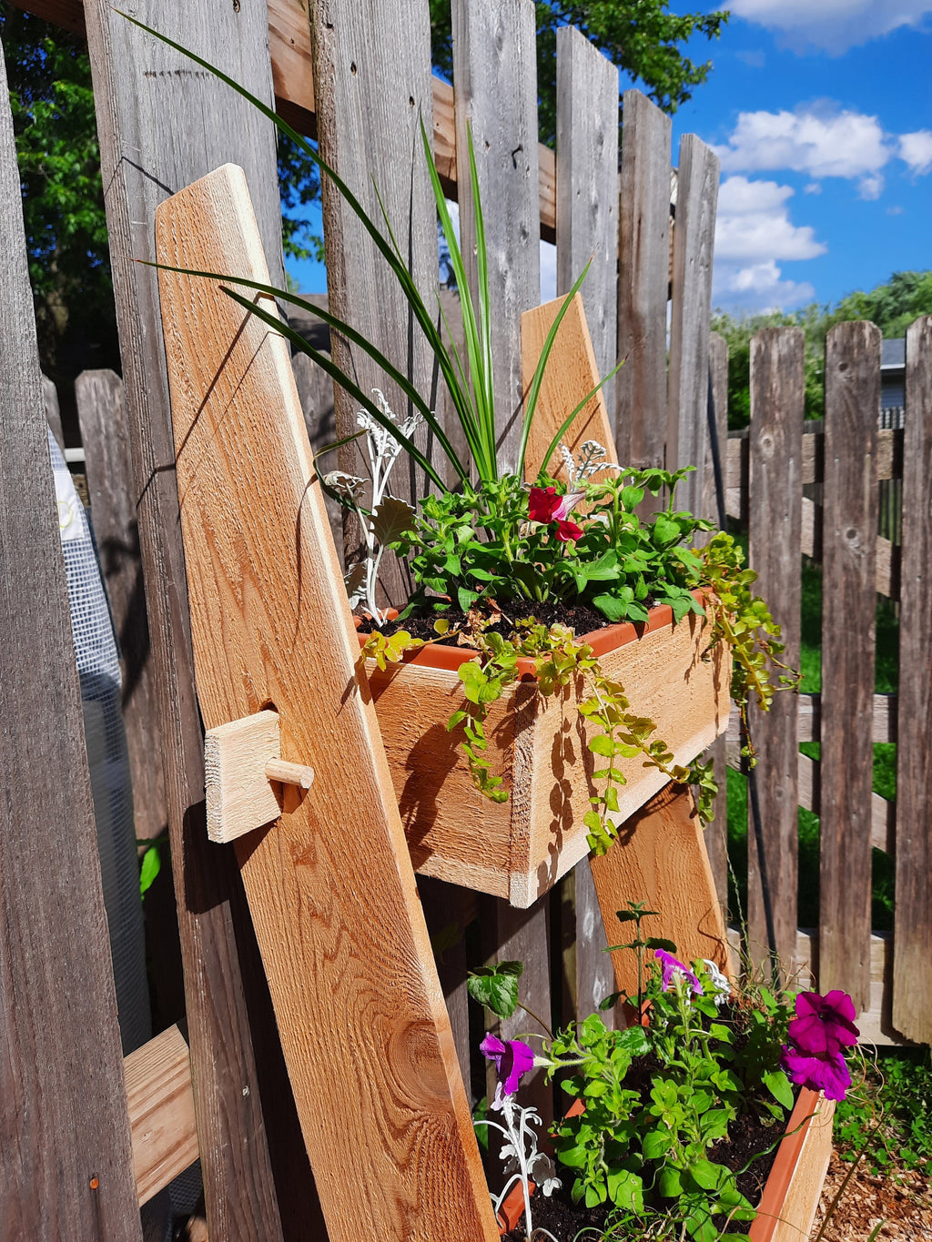 Timberlane Gardens 3-Tier Vertical Cedar Planter