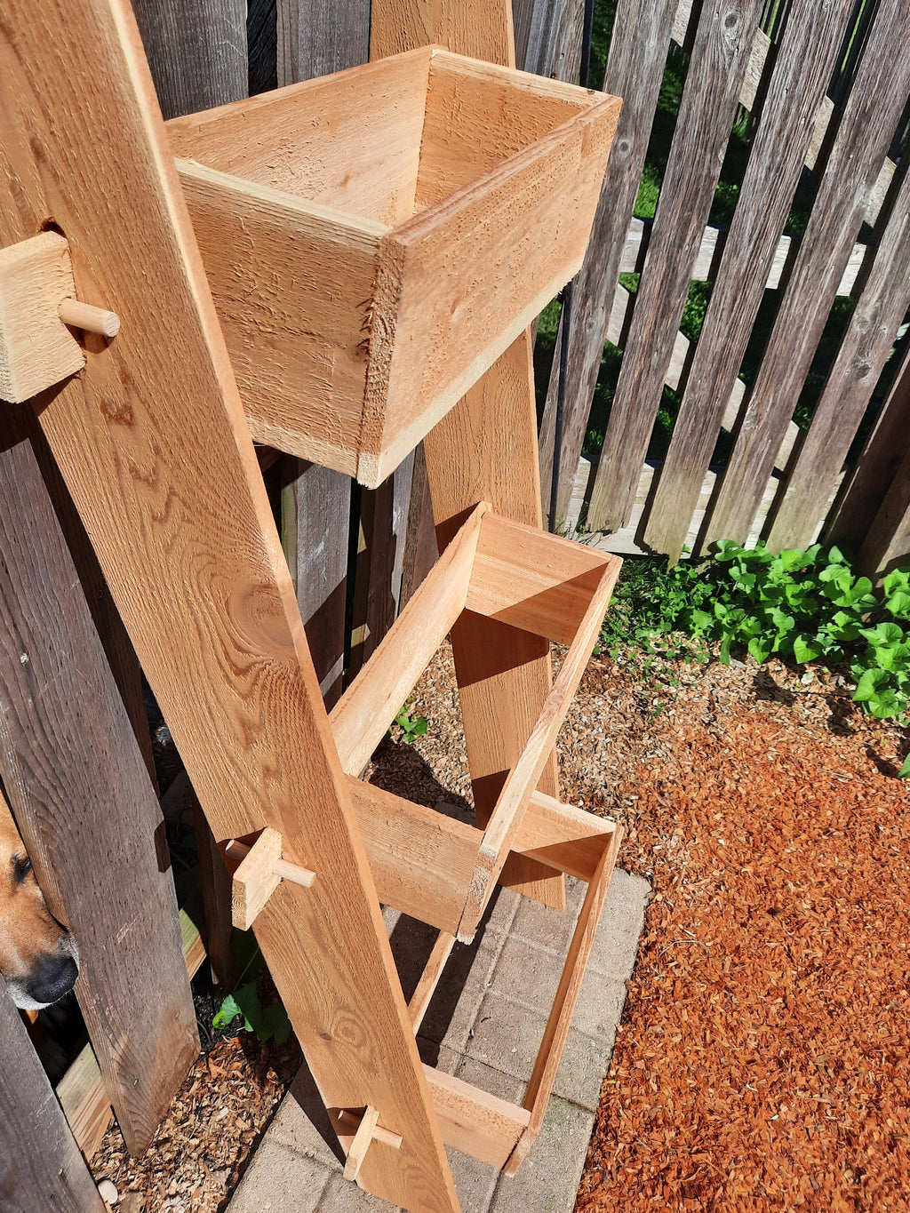 Timberlane Gardens 3-Tier Vertical Cedar Planter