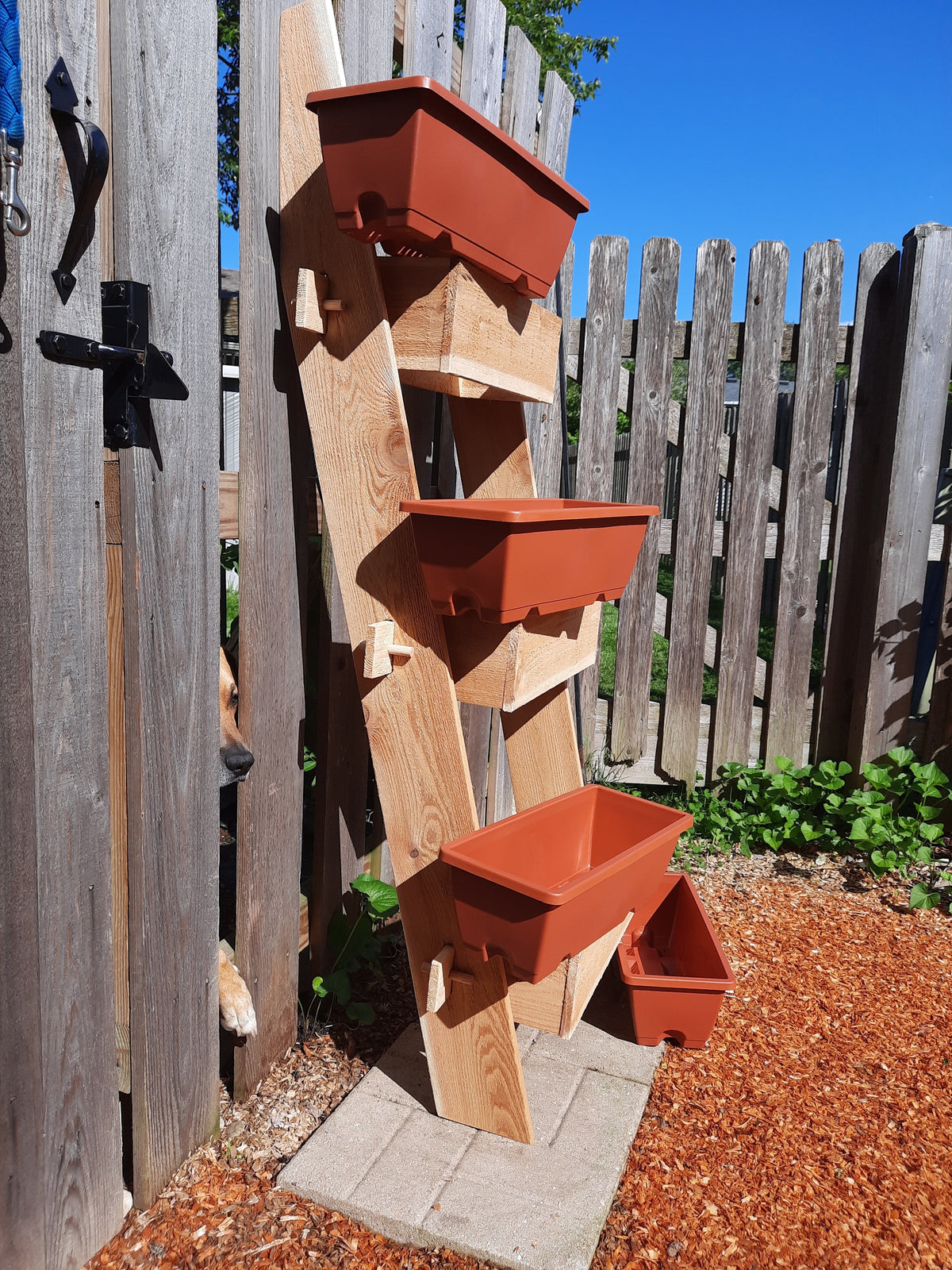 Timberlane Gardens 3-Tier Vertical Cedar Planter