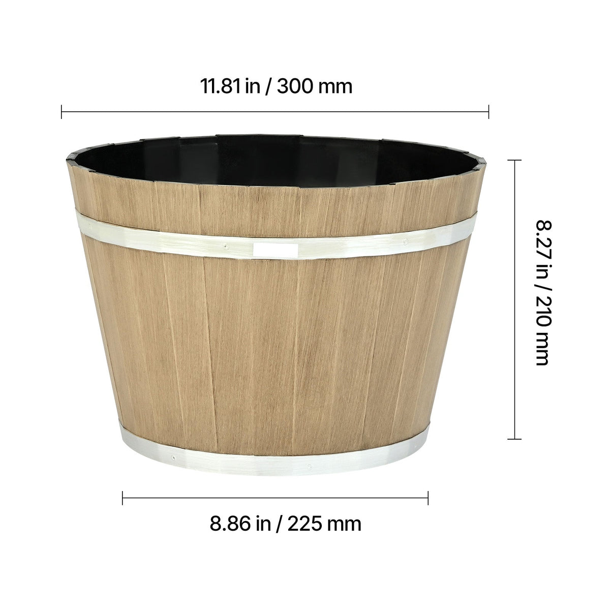 Rustic Whiskey Barrel Planter