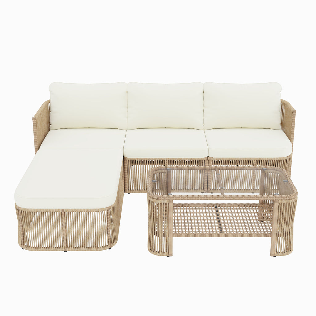 Modular PE Wicker Outdoor Sectional