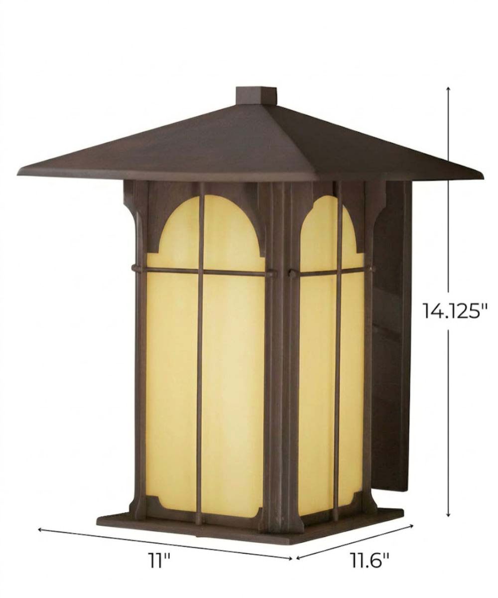 Aztec 14" Outdoor Wall Lantern – Olde Brick Bronze