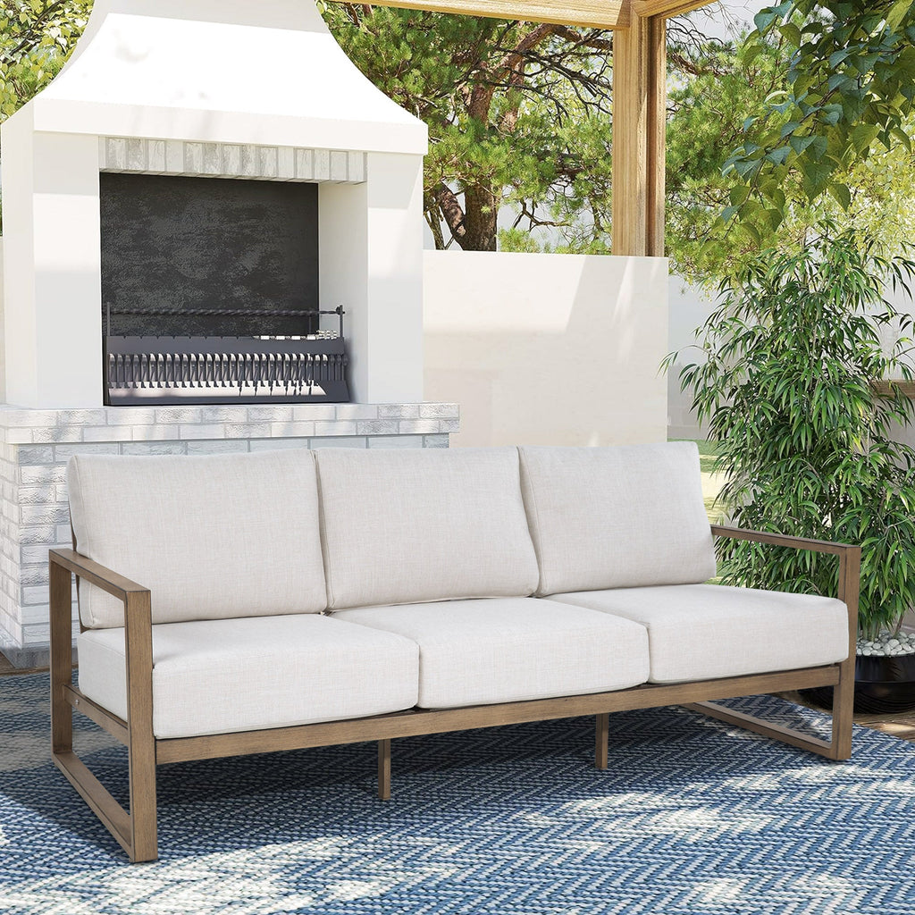 Hamarto 7 Pieces Aluminum Patio Lounge Seating Set With Ottoman