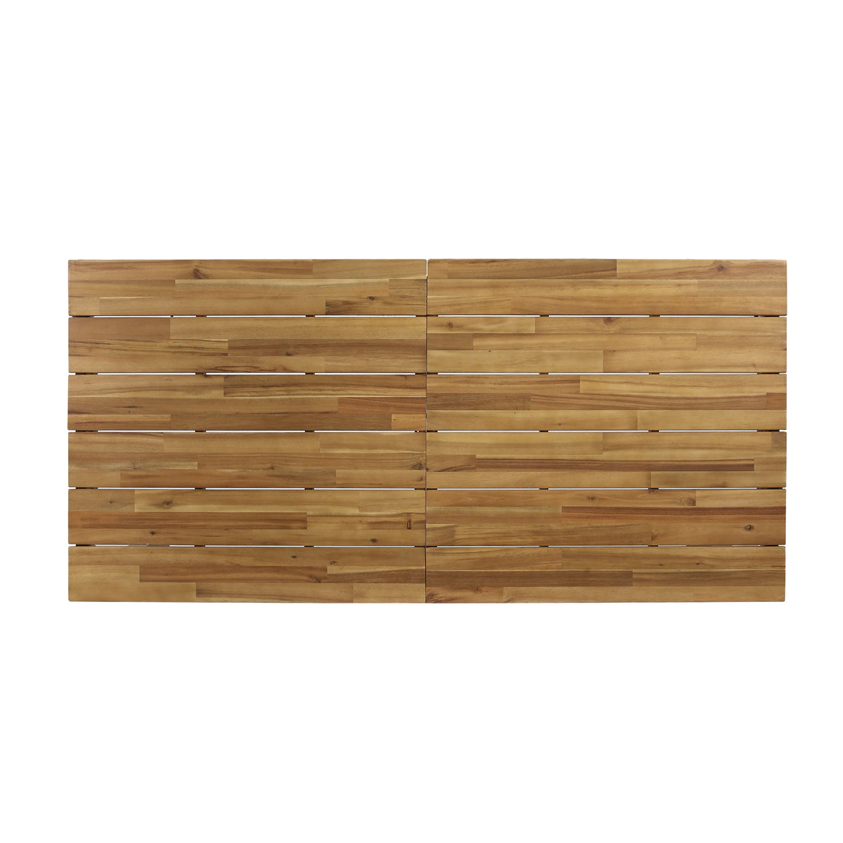 3-Piece Acacia Wood Dining Set with Benches
