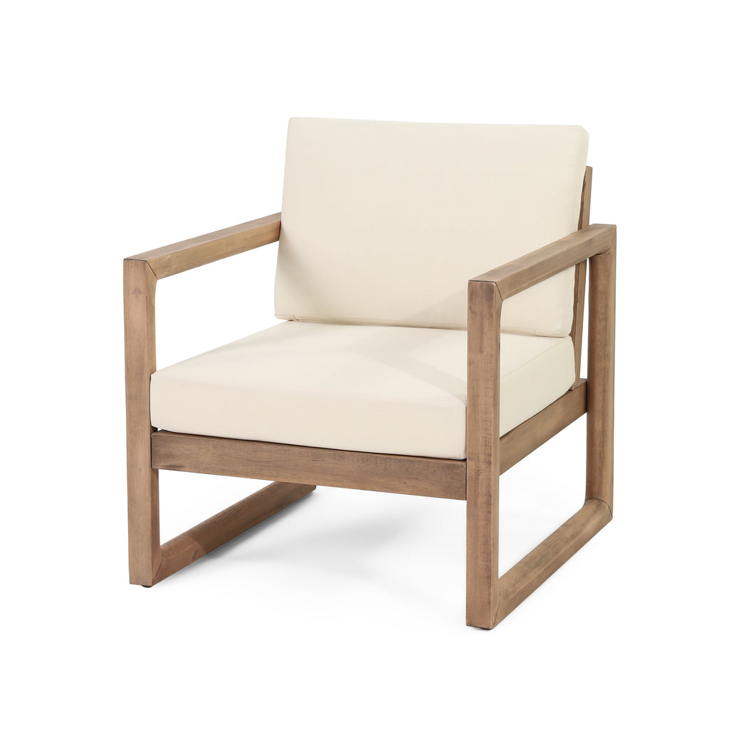 4-Piece Acacia Wood Outdoor Conversation Set