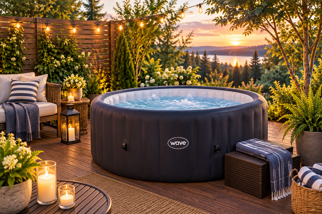 Aegean 6-Person Inflatable Hot Tub with Integrated Heater