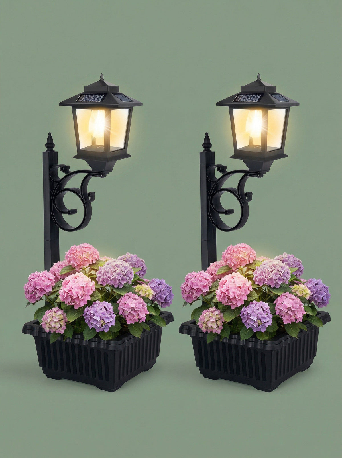 Solar Lamp Post with Planter