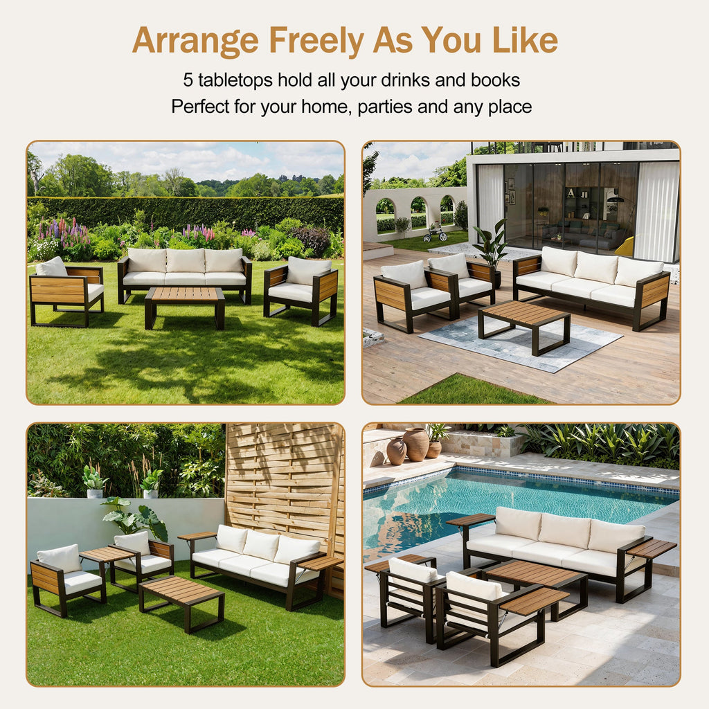4-Piece Aluminum Outdoor Conversation Set