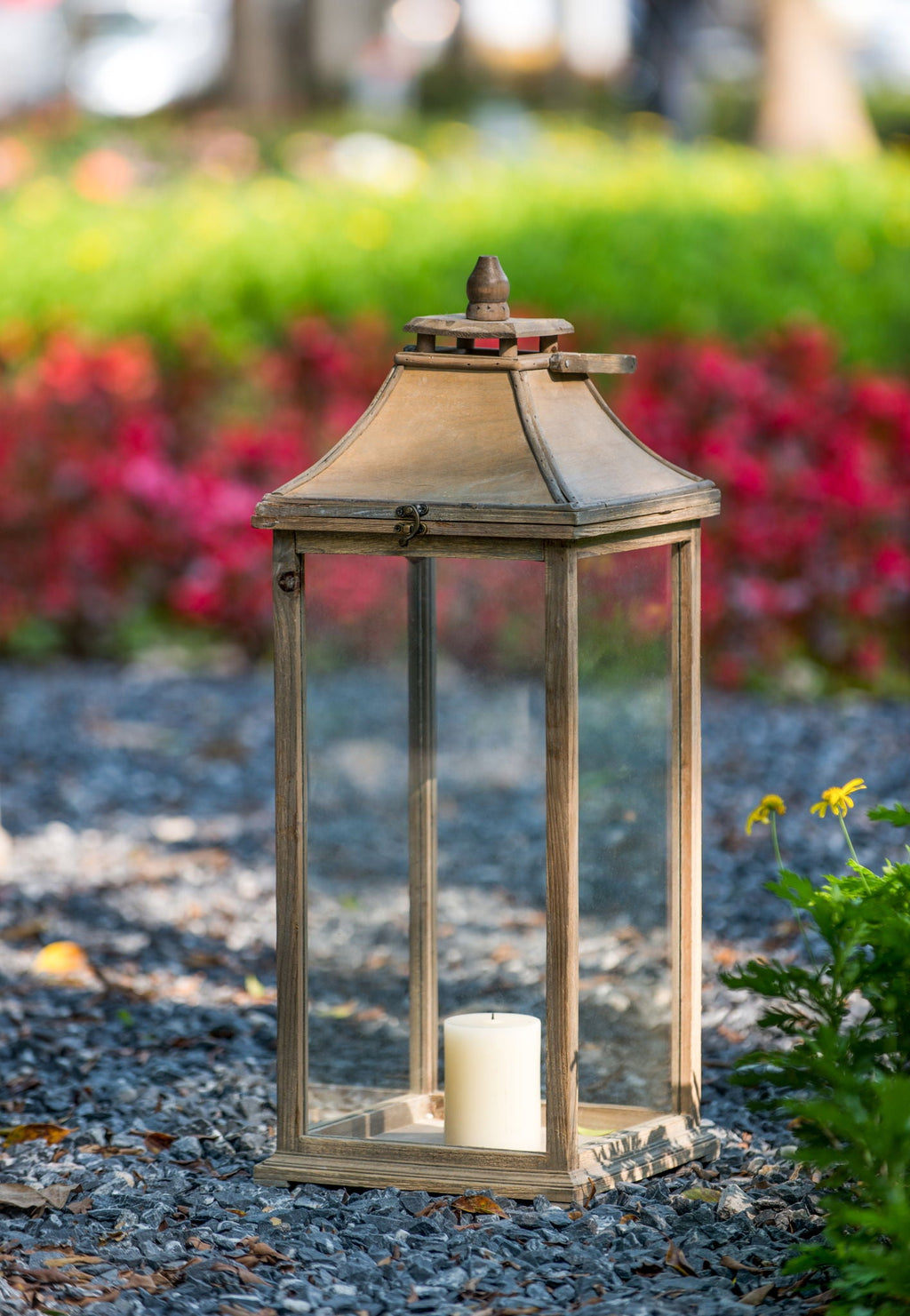 Ivory wood candle lantern set - product view 11
