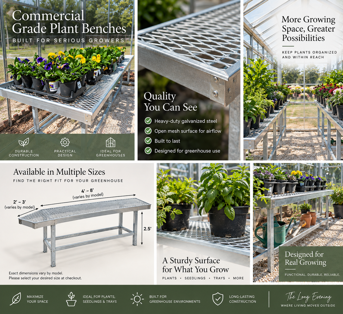 Commercial Grade Plant Benches