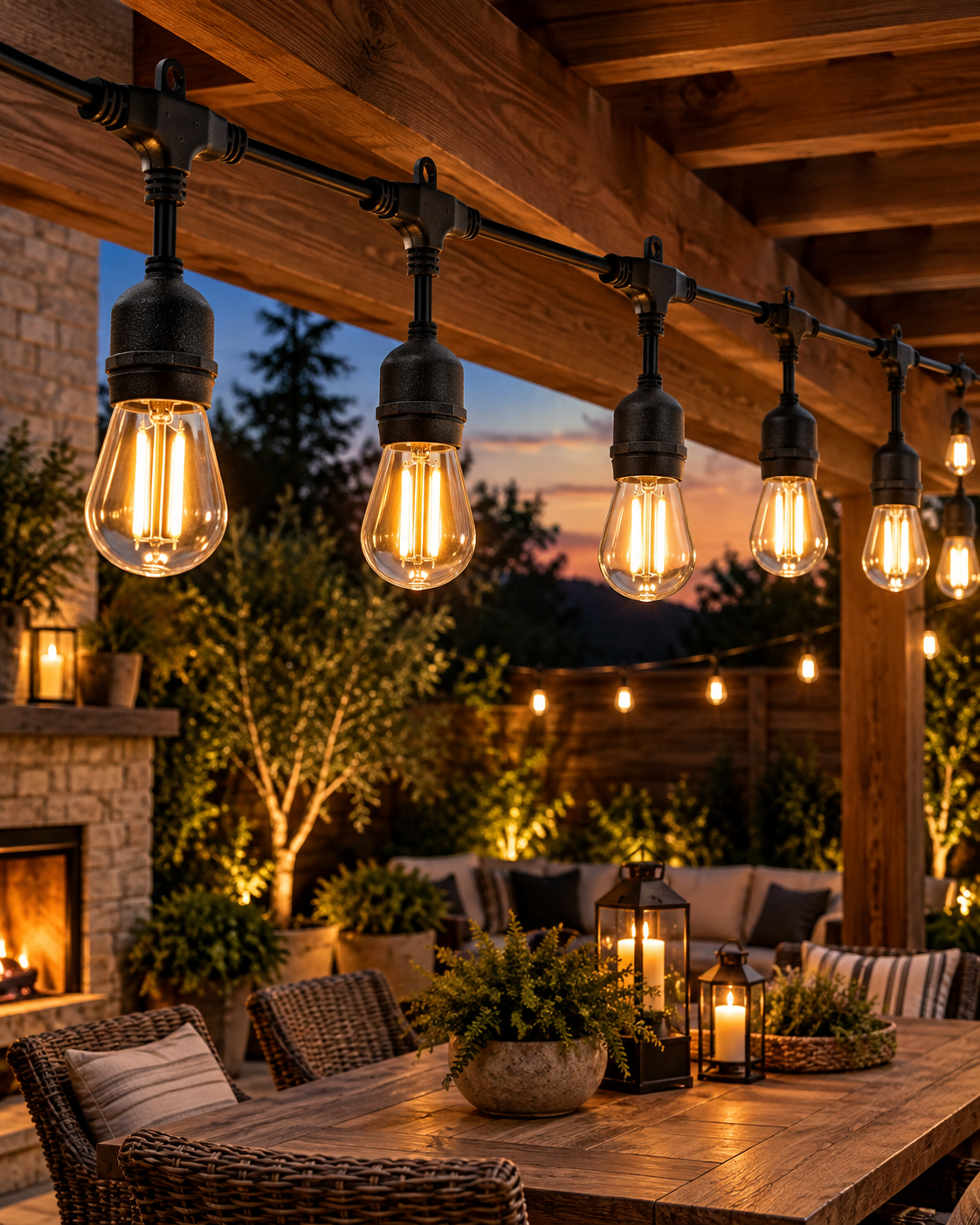 S14 Edison-Style LED Outdoor String Lights