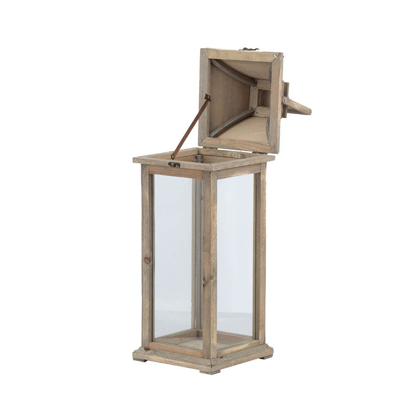 Ivory wood candle lantern set - product view 6