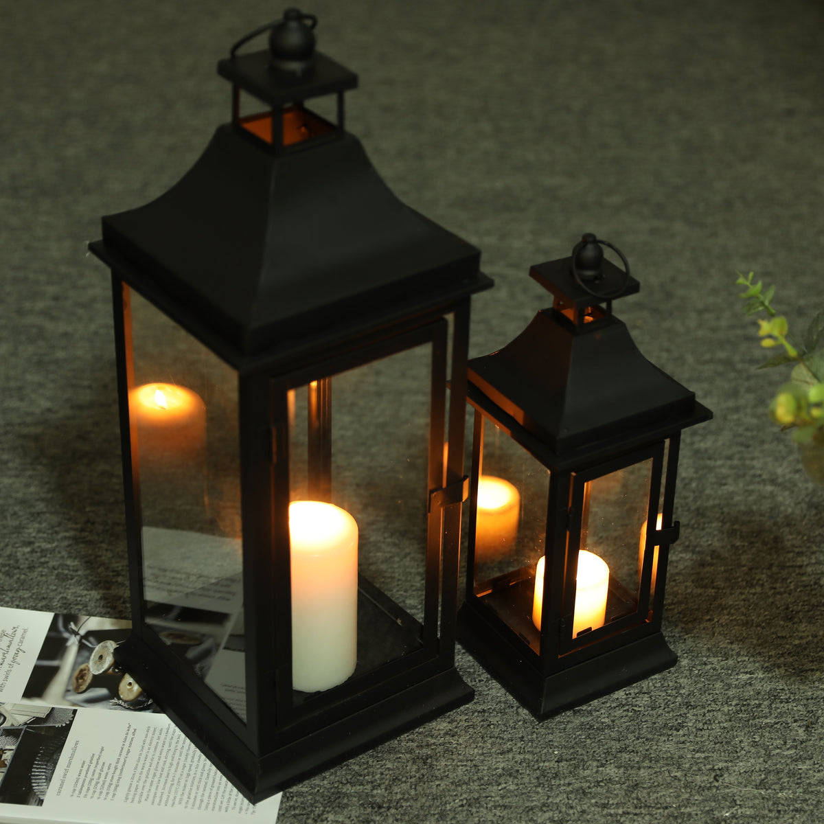 Outdoor candle lantern set - product view 4