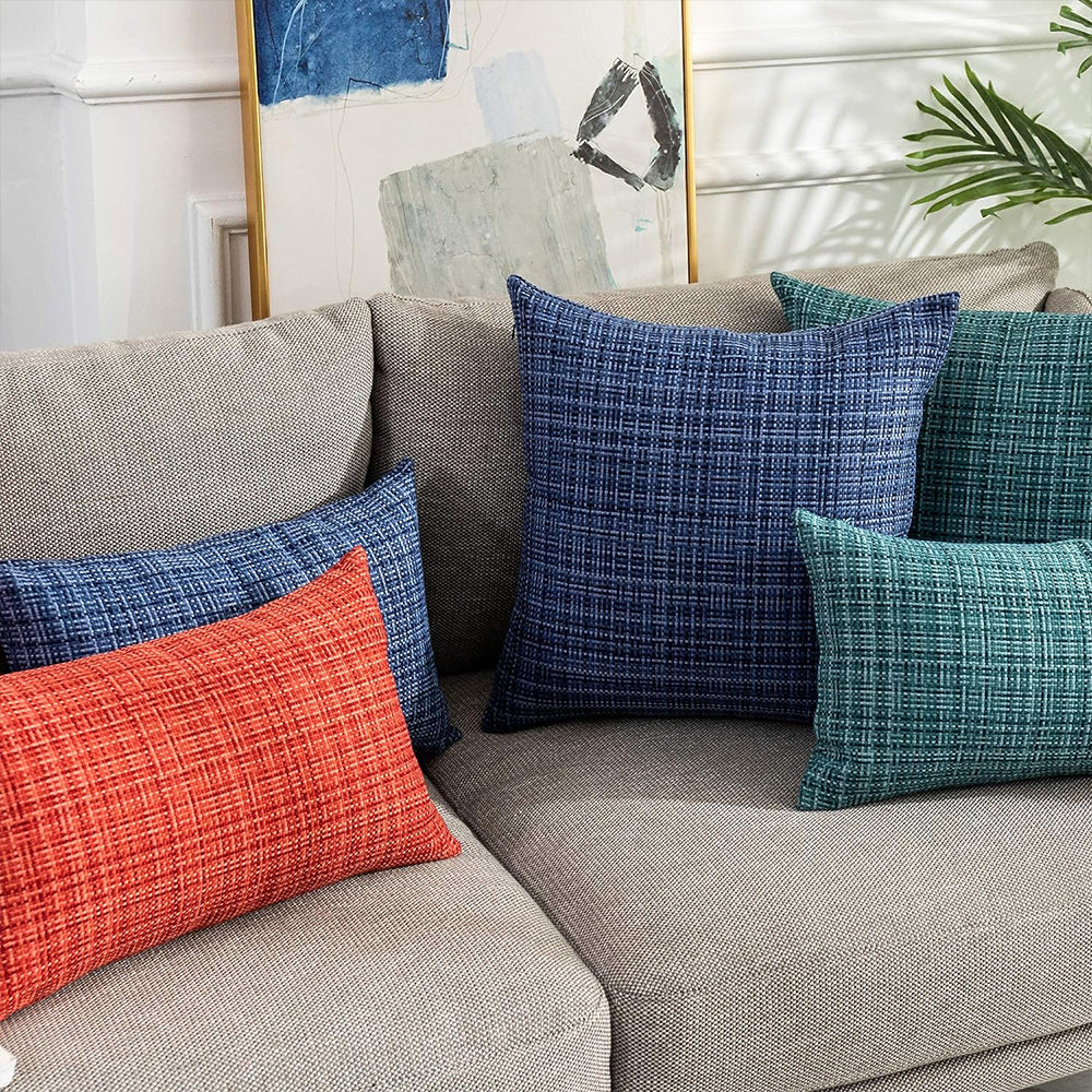 Solid Outdoor Waterproof Throw Pillow with Insert
