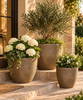 Vintage-Style Outdoor Planter – Camel