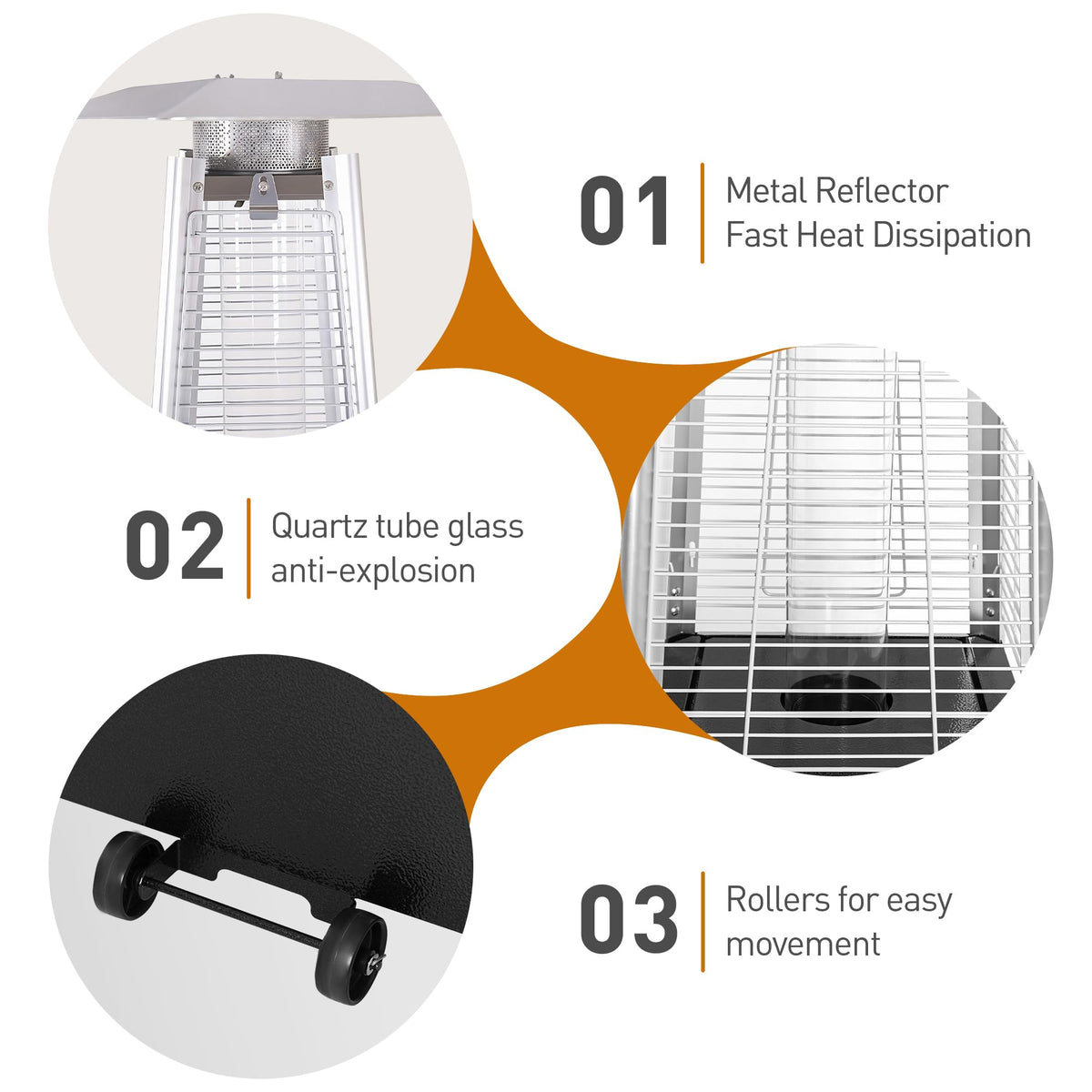 48,000 BTU Pyramid Patio Heater