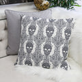 Gothic Damask Skull Throw Pillow – 20"
