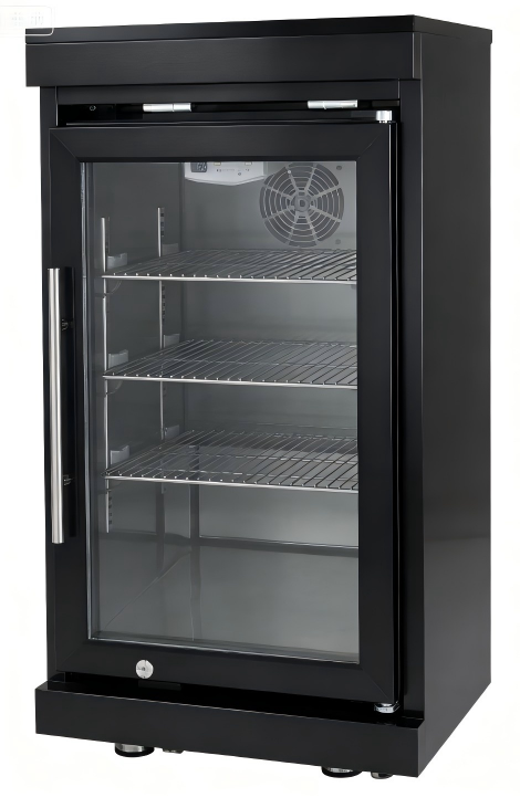 Black Single Door Fridge Cabinet