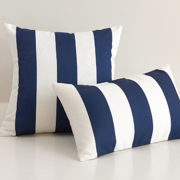 Striped & Wavy Outdoor Waterproof Throw Pillow with Insert