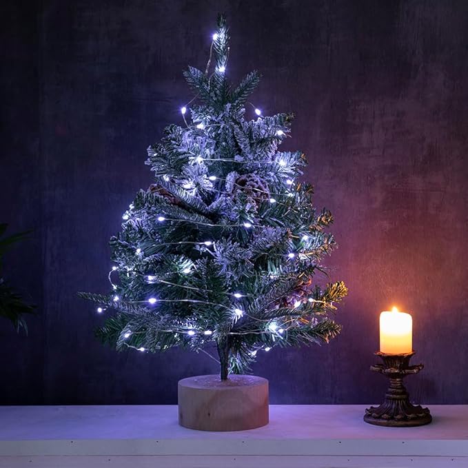 100-Foot Cool White LED Fairy String Lights – 300 Lights