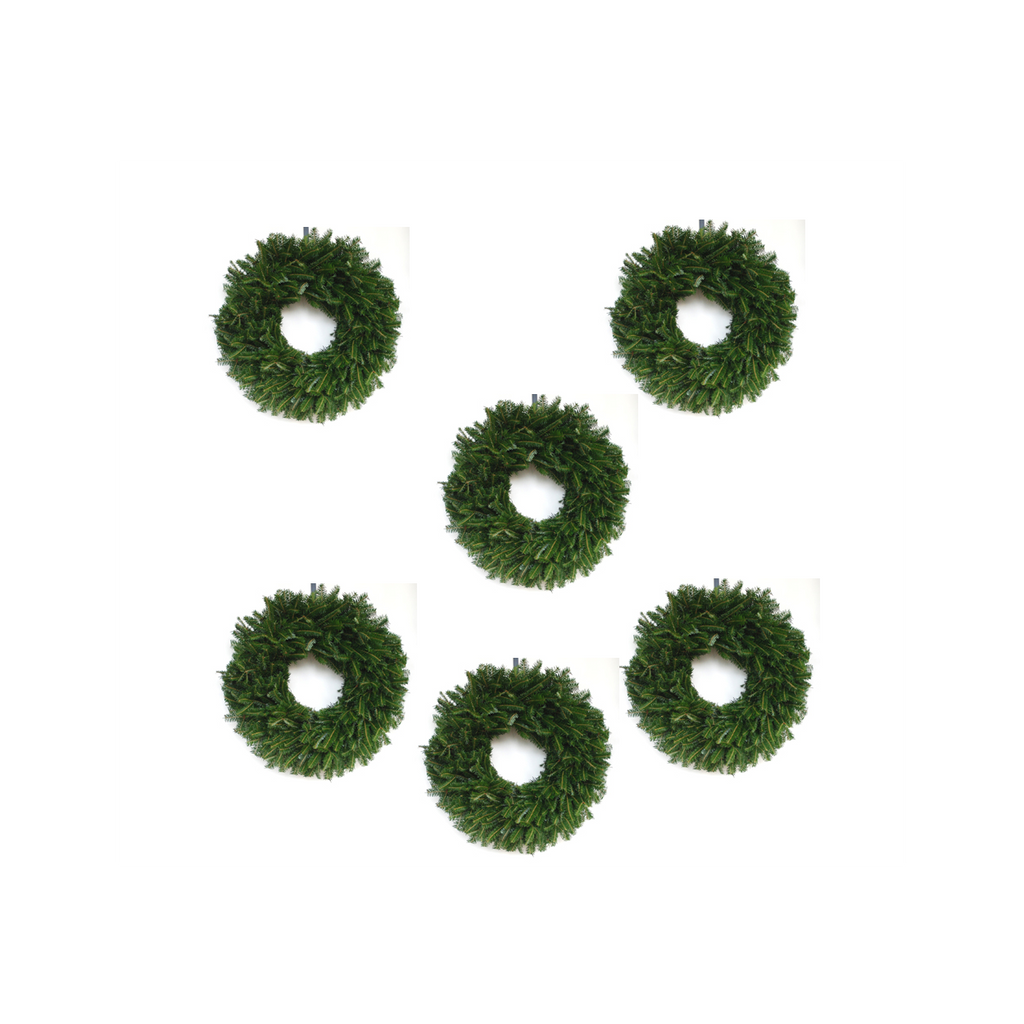 6-Pack Fresh Balsam Fir Wreaths