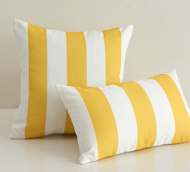 Striped & Wavy Outdoor Waterproof Throw Pillow with Insert