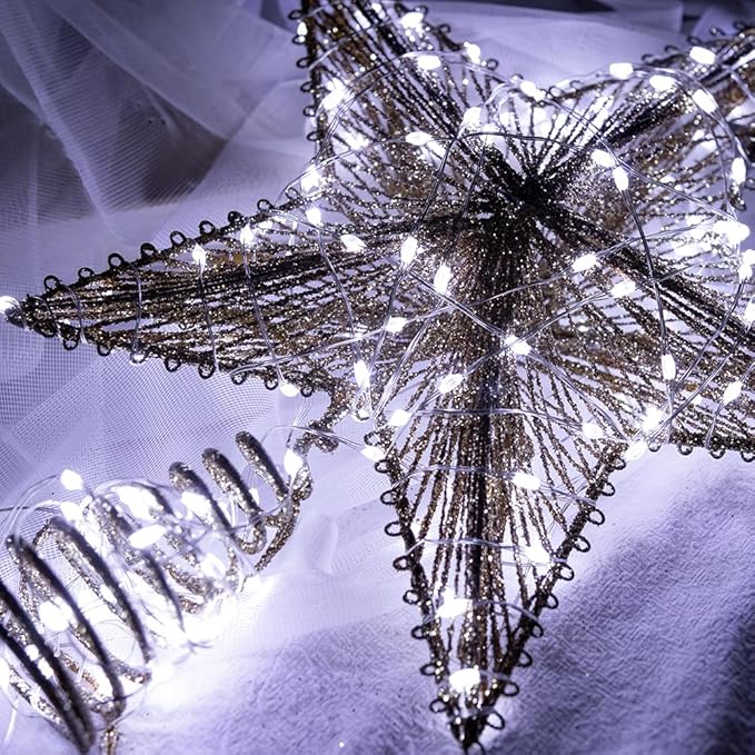 100-Foot Cool White LED Fairy String Lights – 300 Lights