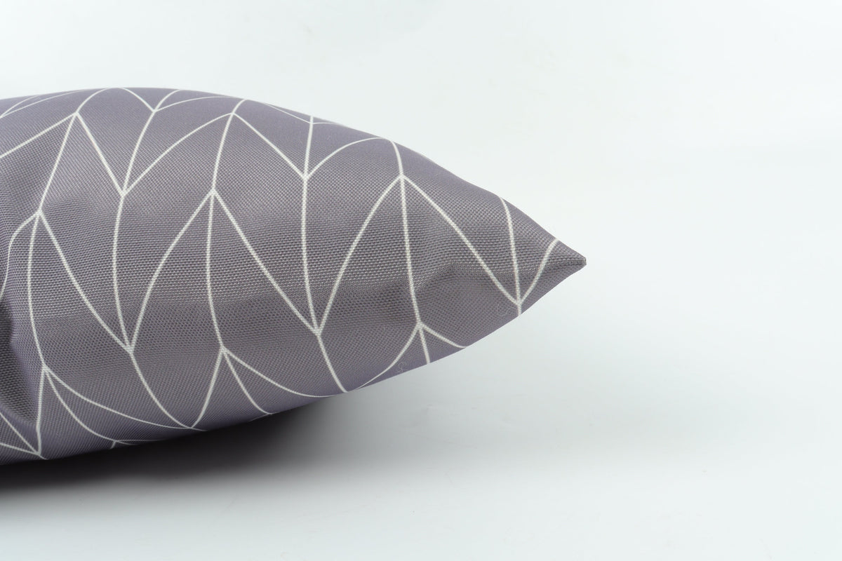 Dusty Gray Outdoor Throw Pillows – Set of 2, 18"