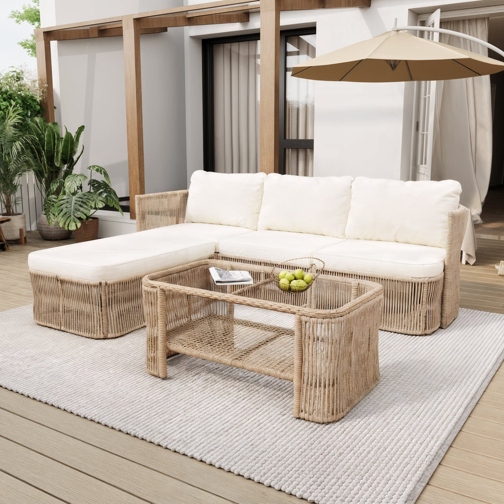 Modular PE Wicker Outdoor Sectional