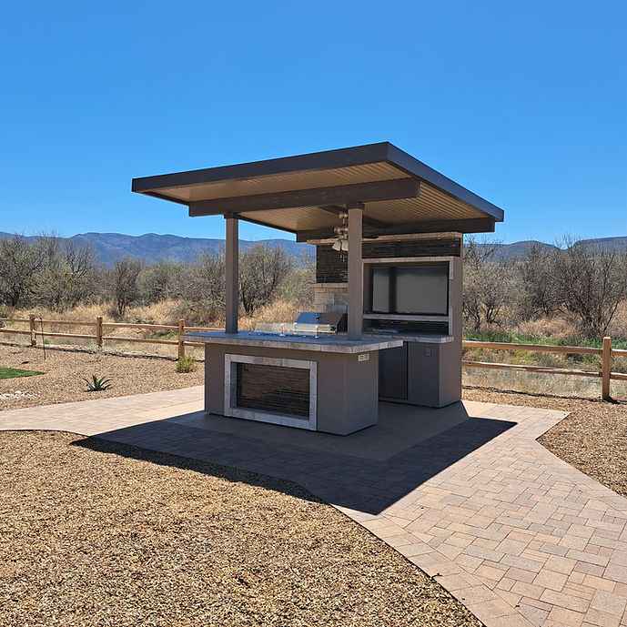 KoKoMo Baja Outdoor Kitchen with 12×12 Patio Cover