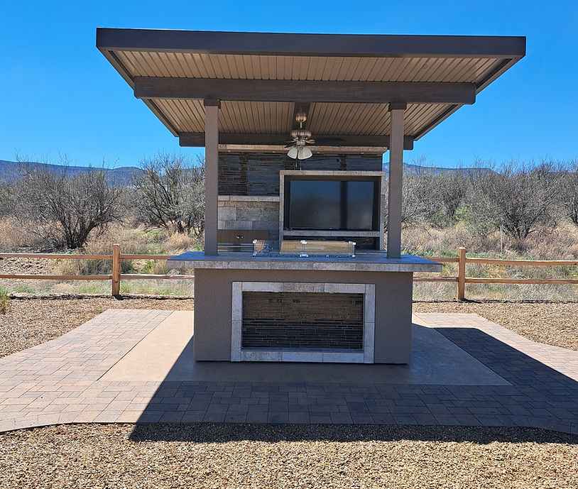 KoKoMo Baja Outdoor Kitchen with 12×12 Patio Cover