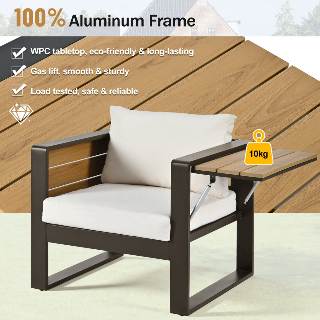 4-Piece Aluminum Outdoor Conversation Set