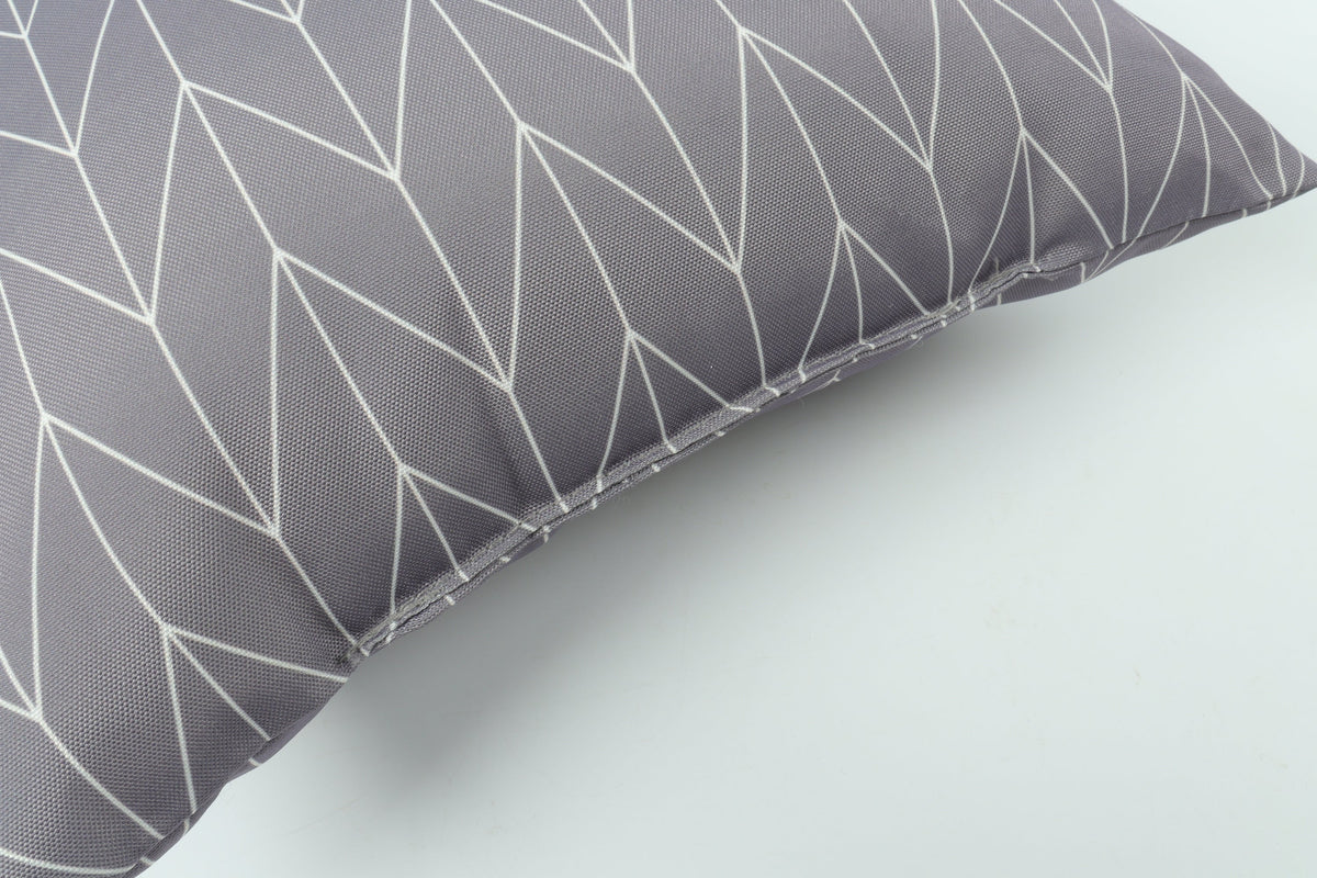 Dusty Gray Outdoor Throw Pillows – Set of 2, 18"