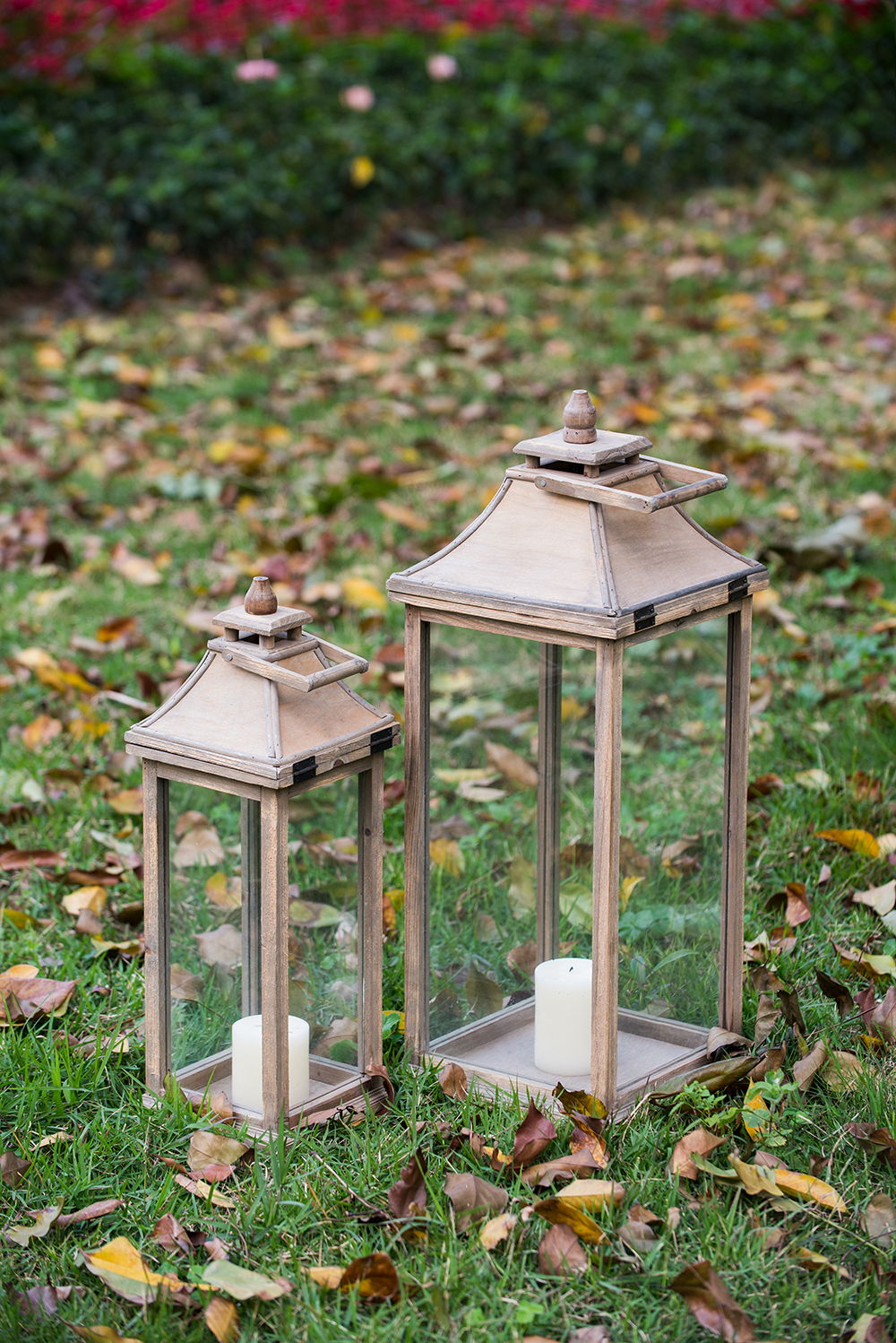 Ivory wood candle lantern set - product view 13